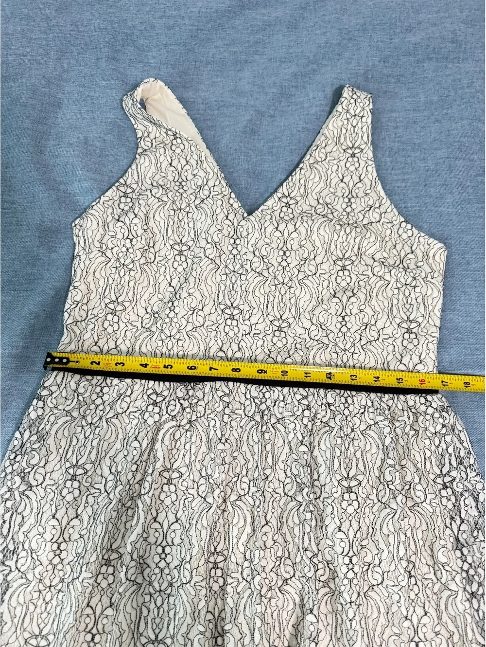 Maurices Girls' Cream and Black Lace Dress Size 13/14